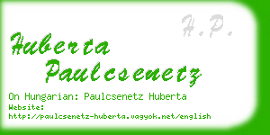 huberta paulcsenetz business card